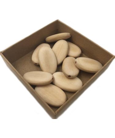 Wendysun 100Pcs Oval Natural Unfinished Wood Beads 22mmx34mm - Wood Jewelry Supplies - Buy Online on GoSupps.com