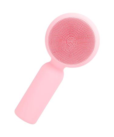 POPETPOP Silicone Face Brush Silicone Exploration Brush Pore Scrubber Facial Bridges Skin Care Tools Face Scrubber Brush Silicone Facial Brush Miss Double Sided Silica Gel Skin Care Brush 11x5cm Pink