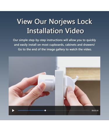 Norjews Child Safety Magnetic Cupboard Locks - 8 Locks & 2 Keys, Easy Install, Invisible Design, No Screws/Drilling - Black (8pc) - Buy Online on GoSupps.com