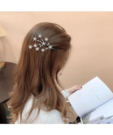 fdsmall Hair Clips Star Rhinestone Hair Clips Rhinestone Duckbill Clips Duckbill Hairpins Hair Accessories for Women Girls Hair Styling Accessories (Gold) - Buy Online on GoSupps.com