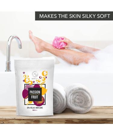 Passion Fruit Foaming Bath Sea Salt - 35 Oz | Bubble Bath with Almond & Grape Seed Oil | Aromatherapy Bath Salts for Relaxation - Buy Online on GoSupps.com
