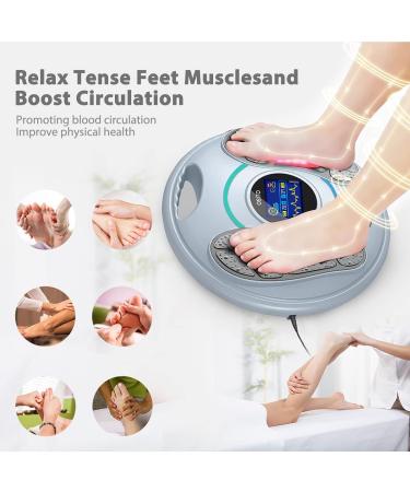 Circulatory Stimulator for Feet & Legs | Electric Foot Massage Device | 25 Modes 99 Intensity Levels for Pain Relief & Improved Blood Circulation - Gray - Buy Online on GoSupps.com