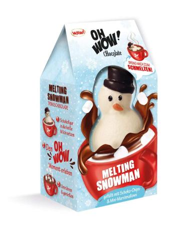 Buy Wawi Oh Wow Chocolate Melting Snowman - Milk Chocolate & Mini Marshmallows | 75g x 4 - International Shipping Available - Buy Online on GoSupps.com