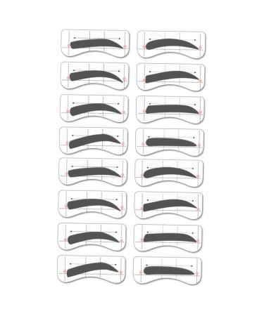 Ipetboom Kits 64 Pairs 8 Eyeshadow Eyebrow Stencils Eyebrow Makeup Tools Mold Tracking Device Eyebrow Trimming Eyebrow Stickers mediumx2pcs As Shownx2pcs