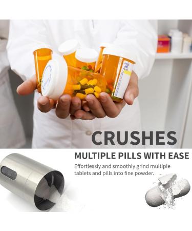 Pill Grinder 2 Pack - Stainless Steel Pill Crusher for Tablets & Vitamins | Grind to Fine Powder - Buy Online on GoSupps.com