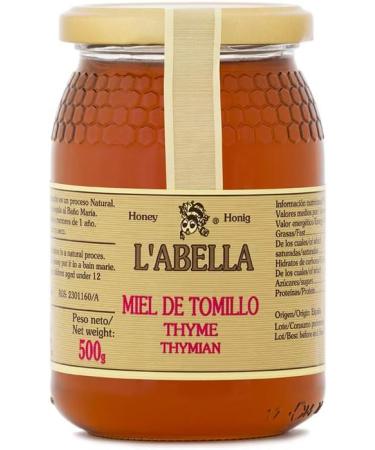 L'Abella Mel - Pack of 3 jars of Almond Honey Orange Blossom and Thyme -100% Natural | Pure Bee Honey - Handmade from the Costa Blanca Spain - Gluten Free - 1500g - Buy Online on GoSupps.com