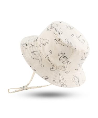 XIAOHAWANG Baby Boy Sun Hat Infant Toddler Dinosaur Bucket Hats Summer Baby Boys Beach Caps 1-2 Years White Dinosaur - Buy Online on GoSupps.com