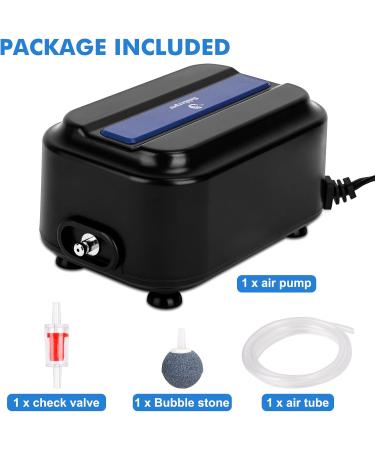 Fishkeeper Quiet Air Pump for Aquarium - 2.5W/5W/8W Up to 570L 500LPH Maximum Air Flow - Buy Online on GoSupps.com