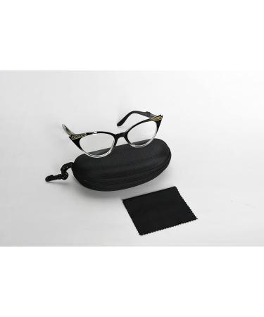 Eyekepper Cateyes Women's Reading Glasses | Black-Transparent 1.75 | Stylish & Comfortable Eyewear for International Shipping - Buy Online on GoSupps.com