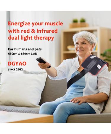 DGYAO Red & Near Infrared Light Therapy Belt with Pulse Mode - Pain Relief Light Therapy Device - Wearable Wrap for Back, Joint, Muscle Pain - Timer & Max 51 S22 Pad - Buy Online on GoSupps.com