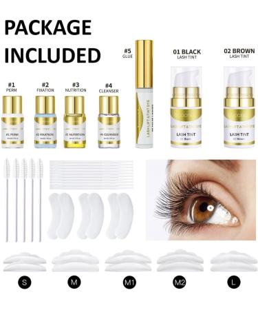 Eyelash Lift and Tint Kit - Professional Long Lasting Lash Perm Kit and Color Set - Suitable for Salon & Home Use - Buy Online on GoSupps.com
