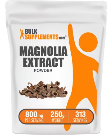 BULKSUPPLEMENTS.COM Magnolia Bark Extract Powder - Magnolia Officinalis Magnolia Bark Supplement Herbal Supplements - Magnolia Extract Gluten Free 800mg per Serving 250g (8.8 oz) 8.81 Ounce (Pack of 1)