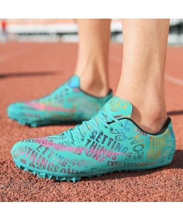 Men's Track and Field Shoes | Breathable Comfortable Racing Spikes | Maylrvjv 10 19green - Buy Online on GoSupps.com