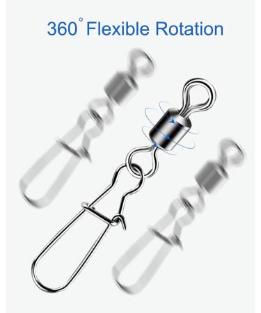 Fishing Swivel Snap Connector Rolling Ball Bearing Snap Swivels | 210Pcs/Box | Sizes 2 4 5 6 8 | Fishing Tackle Kit - Buy Online on GoSupps.com