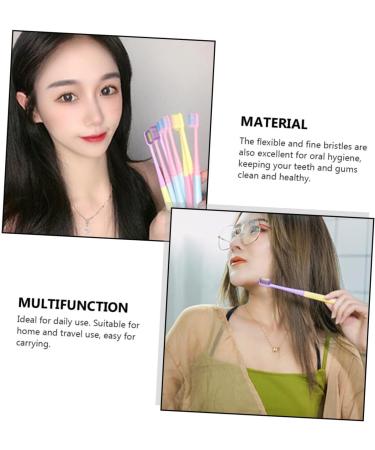 Minkissy 8pcs Ice Cream Toothbrush Set - Light Green Lampshades for Home & Travel | Perfect for Pregnant Women | Stylish Plastic Toothbrushes - Buy Online on GoSupps.com