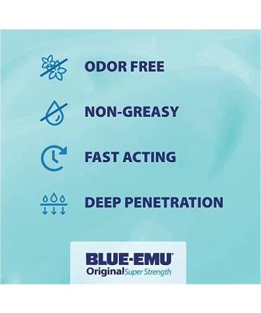Blue Emu Original Super Strength Muscle and Joint Cream 3 oz - Travel Size Support for Muscles and Joints - Buy Online on GoSupps.com