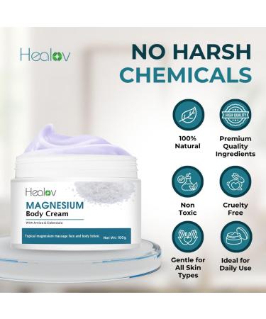 Magnesium Lotion Pure Soothing Magnesium Cream for Relaxation Better Sleep Muscle Health Leg & Joint Care Topical Magnesium Lavender Butter for Sleep Aid Non-Greasy Safe Easy to Use - Buy Online on GoSupps.com