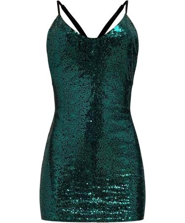 Hanxiulin Women's Elegant Bodycon Party Dress - Short Cocktail Dress with Glittering Paillettes - Buy Online on GoSupps.com
