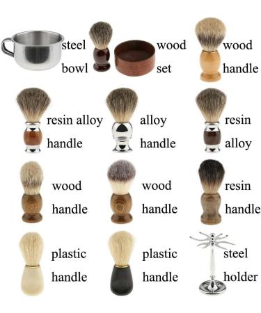 Set of 2 Professional Wooden Shaving Brushes - 10 cm - International Shipping Available - Buy Online on GoSupps.com