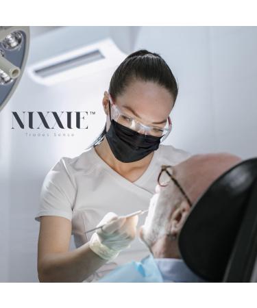 Black Disposable Face Mask 50 Pack 3 Ply Ear Loop Black Colour - Buy Online on GoSupps.com