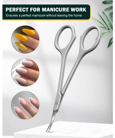 FVION Nailhashears Curved Blade Skin Scissors - Sharp Cuticle Scissors for Precise Nail Skin Trimming | Ideal for Women s Manicure - Buy Online on GoSupps.com