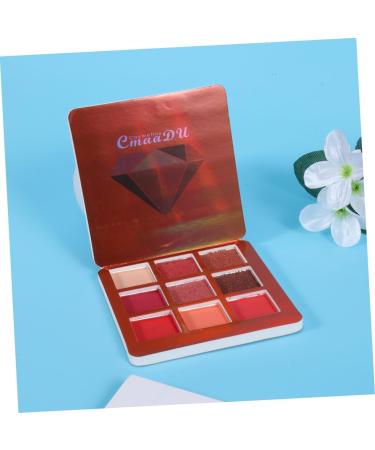 FOMIYES 9 Shimmer Eyeshadow Metallic Eye Shadow Palettes Eyeshadow Powder Makeup Palette Matte 1 count (Pack of 1) Red - Buy Online on GoSupps.com