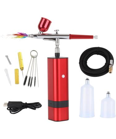 Mini Airbrush Kit Cup Replaceable Black Red Spray Gun for Painting Barber Makeup Food Decoration Tatoo Nail - Tool Kit(F) - Buy Online on GoSupps.com