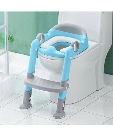 Potty Training Seat with Step Stool Ladder for Boys & Girls - Gray/Blue - Buy Online on GoSupps.com