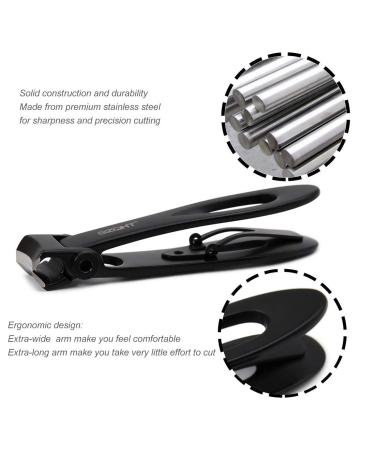 SZQHT Ultra Wide Jaw Opening Nail Clippers Set for Thick Nails - Precision Cutter for Ingrown Toenails, Manicure Pedicure Tool for Men & Women - Big Size, Black - Buy Online on GoSupps.com