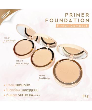 12-Hour Long-Lasting Sewa Primer Foundation - Semi-Matte Compact Finish #02 Nature Beige | Beautygoodshop & Free Beauty Gifts - Buy Online on GoSupps.com