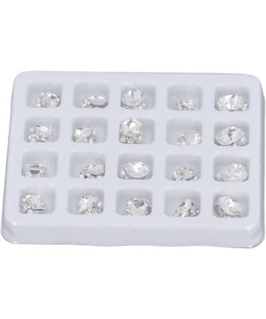 Nail Rhinestones Different Shape Rhinestone Nail Decoration Luxury 20pcs Nail Design Sparkling for Women for Travelling (Transparent) - Buy Online on GoSupps.com