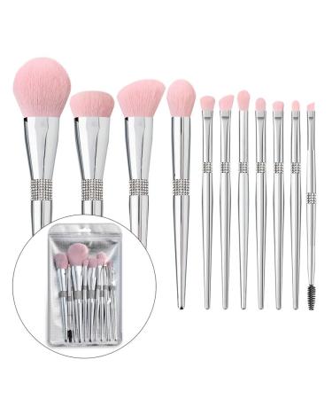 High-End Makeup Brushes Set - 11 Soft Hair Beauty Tools for Eye Shadow & Foundation - White-Fruit Peach - International Shipping Available - Buy Online on GoSupps.com
