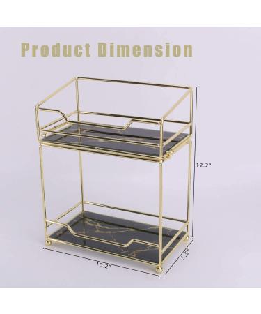 Z PLINRISE 2 Tier Makeup Organizer Shelf - Vanity Tray for Perfumes, Makeups, Toiletries & Skincare - Cosmetic Storage Rack for Dresser & Countertop - Buy Online on GoSupps.com