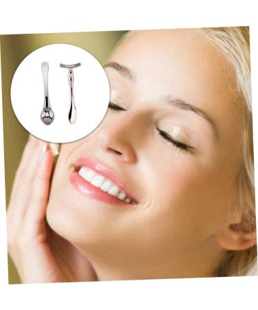 Double-End Facial Mask Spoon Set - Portable Beauty Scoop & Eye Cream Applicator | 9.6x3.5cm Silver - Buy Online on GoSupps.com