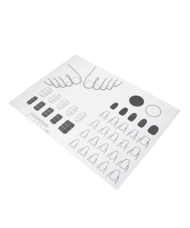 SOESFOUFU Silicone manicure pad acrylic nail training mat nail polish mat nail art stamping plates silicone nail pad u as acrilicas manicure art mat acrilico lip gloss Silica gel washable 28x20cm As Shown