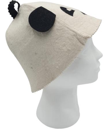 Fragrant Moments Panda Sauna Hat - 100% Cotton Felt Small Fit - Ultimate Sauna Cap for Comfort - Buy Online on GoSupps.com