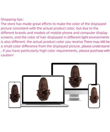 12in Curly Brown Ponytail Extension Claw Clip - Synthetic Fake Hair Extensions - Fluffy & Tangle-Free - Medium Brown Mix - 3.8 OZ - SYXLCYGG - Buy Online on GoSupps.com