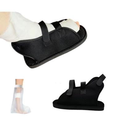 Post Op Shoe Broken Toe Open Walking Shoe Lightweight Surgical Cast Boot Adjustable Medical Walking Boots for Ankle Injures Support Bunion Hammertoe Post Surgery Brace Foot Fracture Orthopedic Shoe M Medium