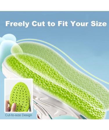 Shoe Insoles for Men & Women - Memory Foam Inserts for Shock Absorption Foot Relief & Odor Prevention - Size US 9H-10H - Buy Online on GoSupps.com