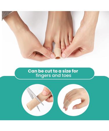 Welnove Toe Sleeve Protector Tubes with Gel for Bunion, Callus, Corn, Blister, Hammer Toe - 6 Pack (3 Large, 3 Small) - Buy Online on GoSupps.com