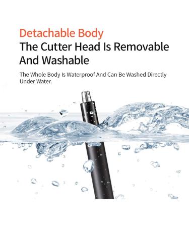 ZHIBAI Ear and Nose Hair Trimmer - Painless Portable Dual Edge Battery-Operated Hair Remover for Men & Women IPX7 Waterproof - Buy Online on GoSupps.com