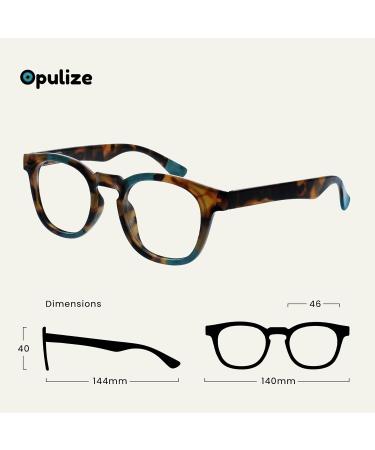 Opulize Ava Reading Glasses 2 Pack - Rounded Frame Spring Hinges Scratch-Resistant Blue & Red for Men and Women | +1.50 Diopter - Buy Online on GoSupps.com