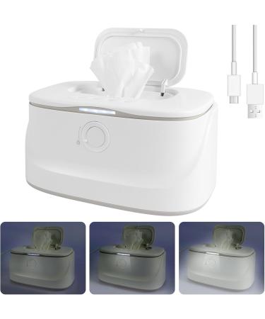 Abizarch USB Baby Wipe Warmer with LED Light Baby Wipe Warmer Dispenser 3 Adjustable Temperature Diaper Wipe Warmer Portable Baby Wipe Heater Warmer Keeps Wipes Warm and Moist for Newborns Baby Nurser White - Buy Online on GoSupps.com