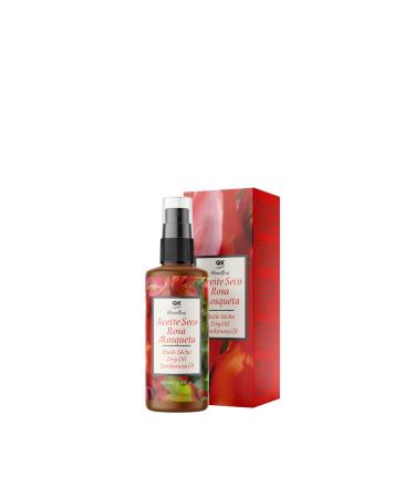 QKnatur Rosehip Dry Oil 100ml: Intense Nourishment Fast Absorption Anti-Stretch Marks for Skin and Hair Antioxidant Anti-Aging Natural and Vegan