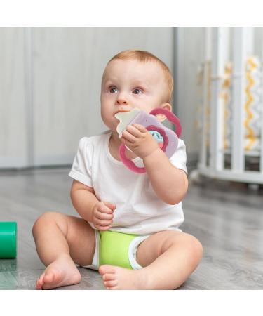 Buy Baby Bite Ring - Silicone Biting Toys for Toddler Sensory Play | Early Educational Gift for Girls (Pink) - Buy Online on GoSupps.com