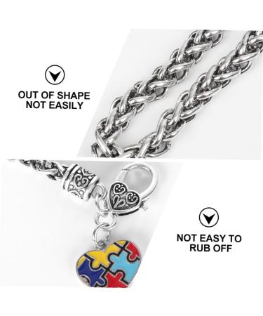 CALLARON 2 Pcs Puzzle Bracelet Miss Gift Geometry Alloy 20X2.05cm Silver - Buy Online on GoSupps.com