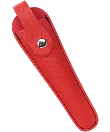 Salon Hair Scissor Bag | Salon-Grade Hair Scissor Bag Holster - Scissors Storage Holder Organizer Hairdressing Scissors Cover PU Leather for Barber Household Red - Buy Online on GoSupps.com