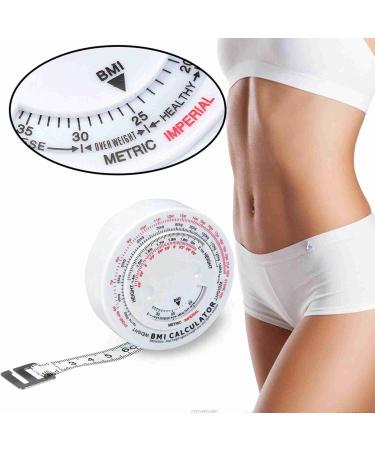 Haosie Tape Measure Body BMI Body Tape Measure 150 cm Retractable Body Fat Measuring Tool for Waist Circumference Body Mass Index Measurement with Bmi Calculator - Buy Online on GoSupps.com