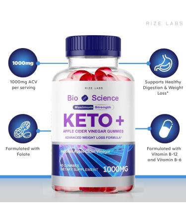 Bio Science Keto Gummies (5 Pack) - Weight Loss & Extra Strength ACV Formula | 300 Gummies for Advanced Weight Management - Buy Online on GoSupps.com