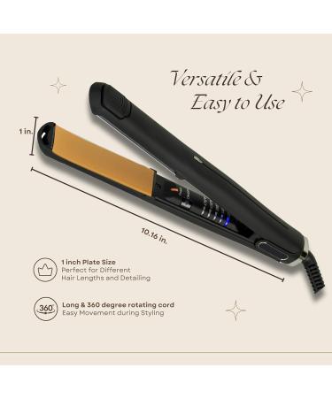 Professional 2 in 1 Hair Straightener & Curler - Titanium Flat Iron for Smooth Finish | Quick Heat Ceramic Floating Plates - Buy Online on GoSupps.com
